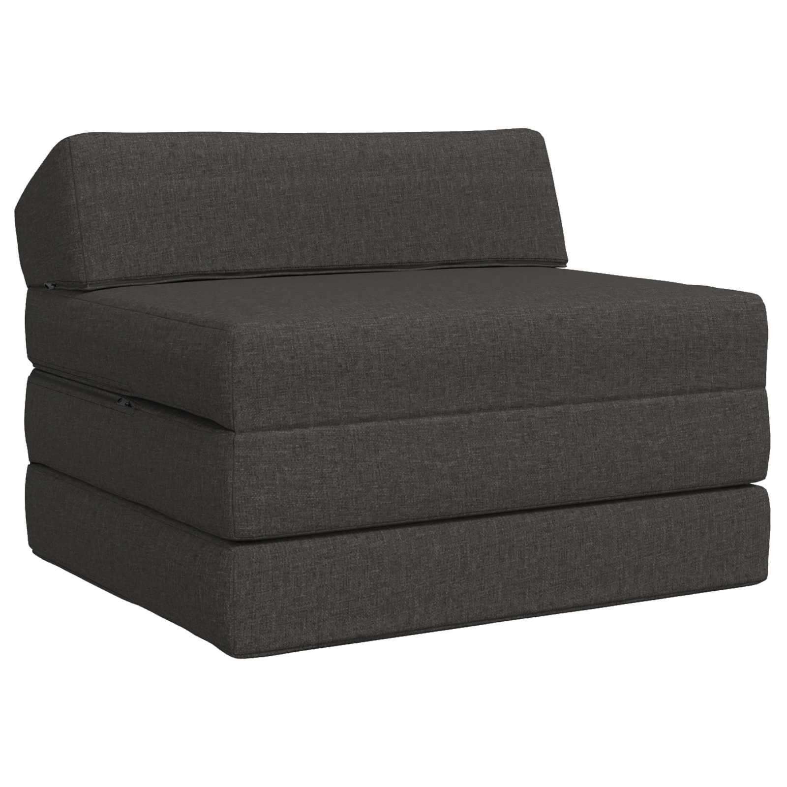 Fällbar Soffbed Mörkgrå 200 x 70 x 10 cm Tyg