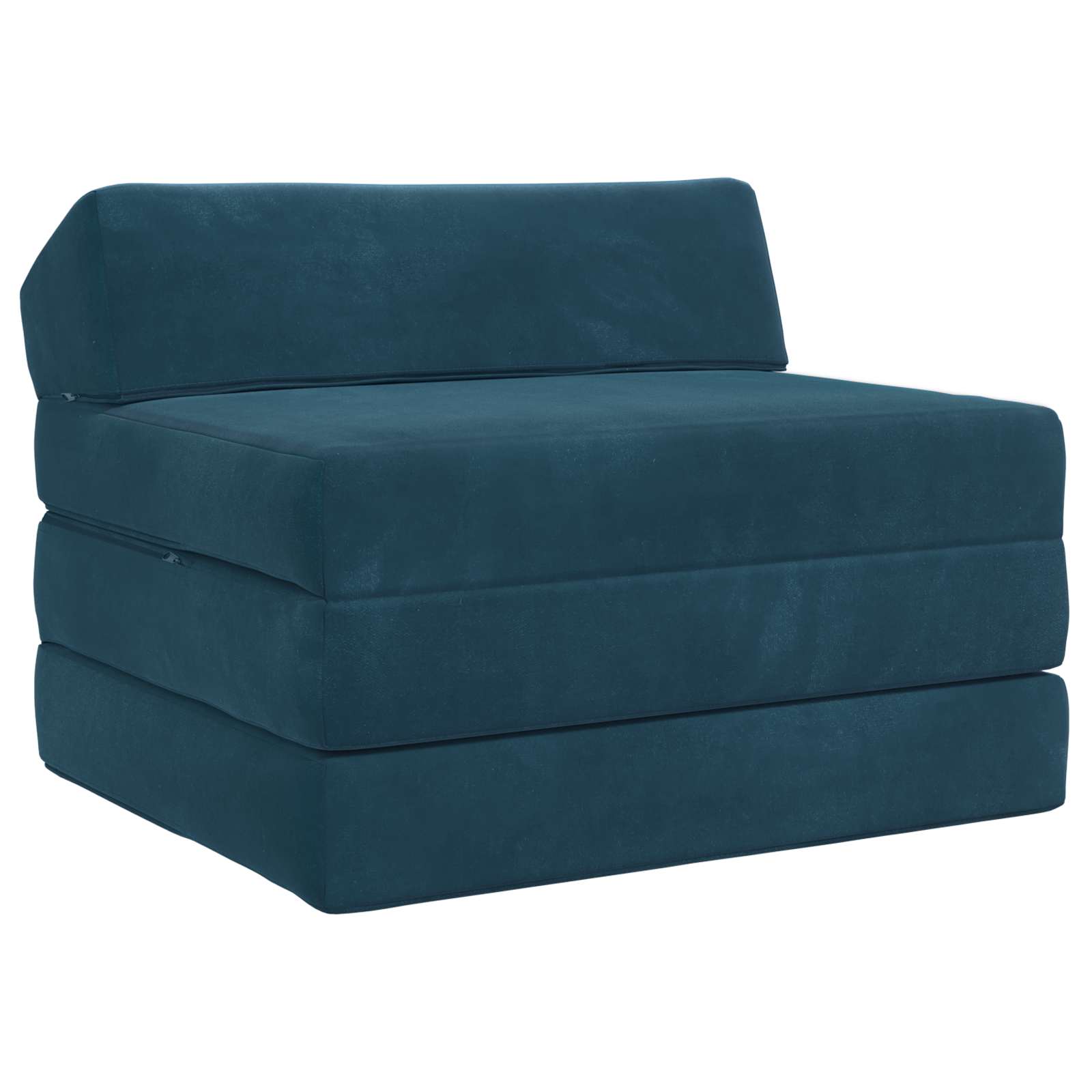 Fällbar Soffbed Blå 200 x 70 x 10 cm Sammet