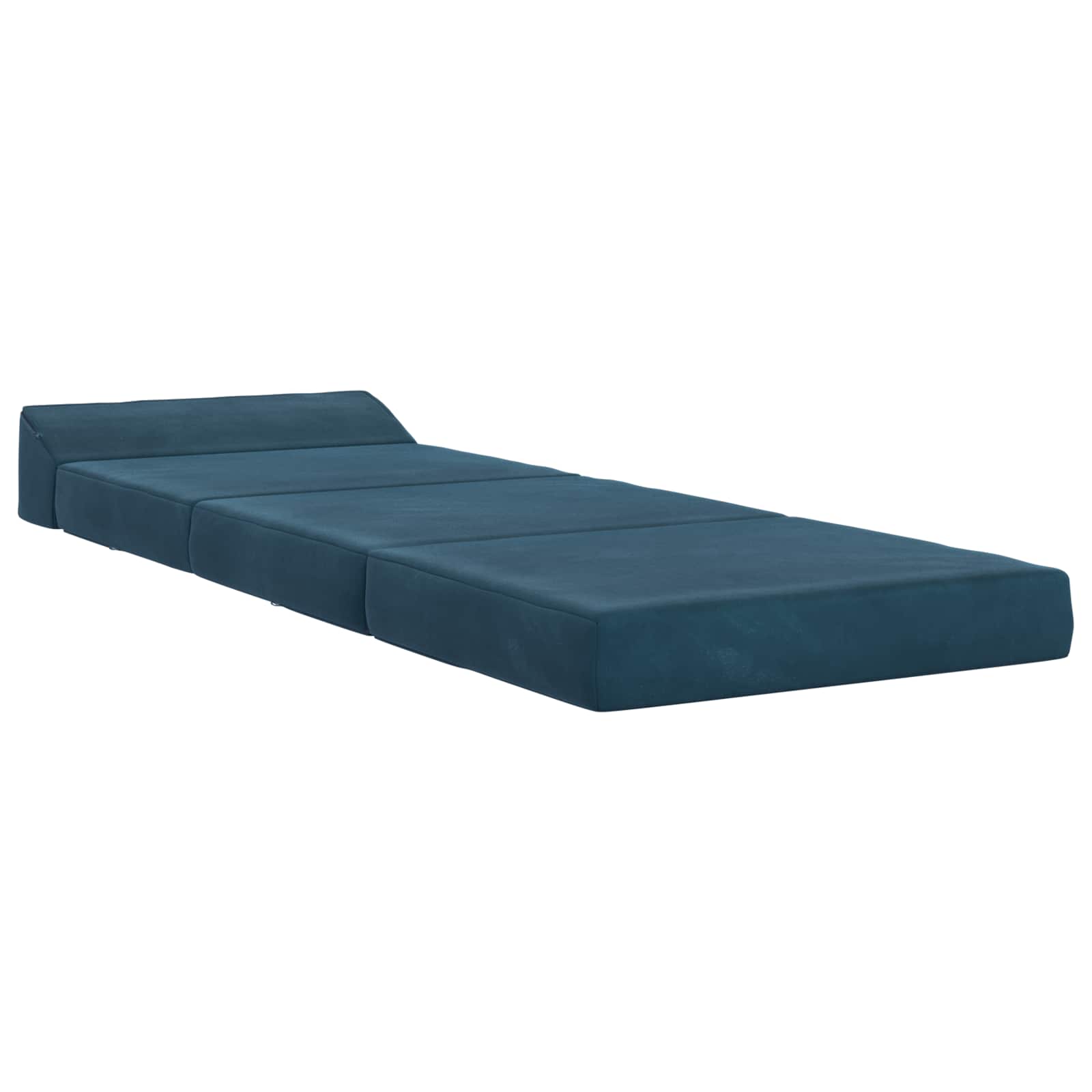 Fällbar Soffbed Blå 200 x 70 x 10 cm Sammet