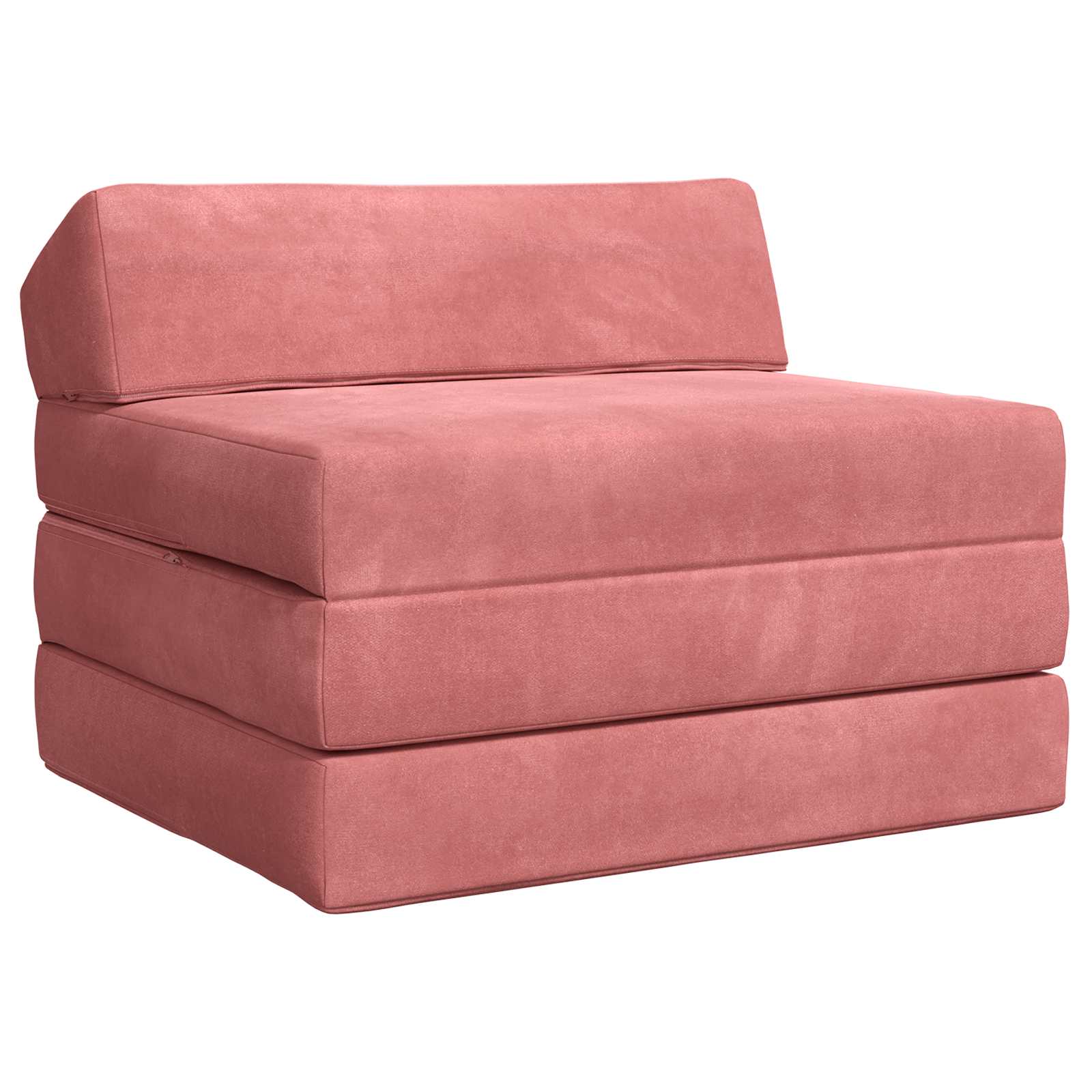 Fällbar Soffbed Rosa 200 x 70 x 10 cm Sammet