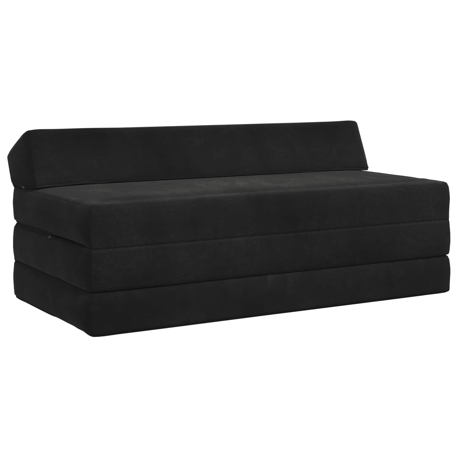 Fällbar Soffbed Svart 120 x 60 x 49 cm Tyg