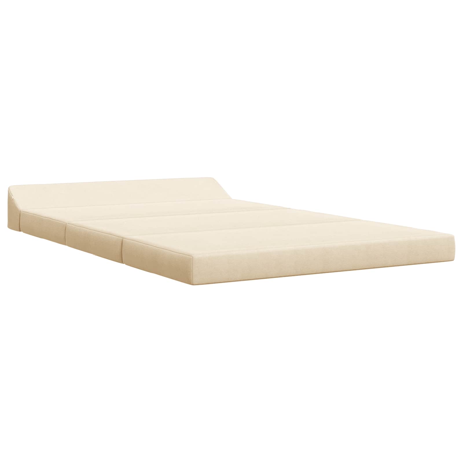 Fällbar Soffbed Gräddvit 120 x 60 x 49 cm Tyg