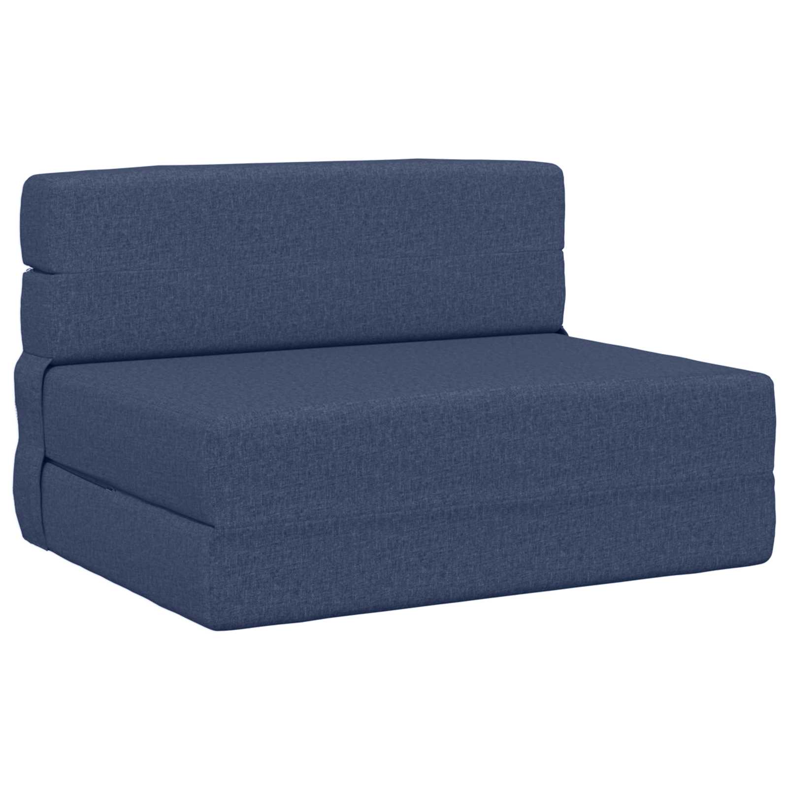 Fällbar Soffbed Blå 70 x 72 x 60 cm Tyg
