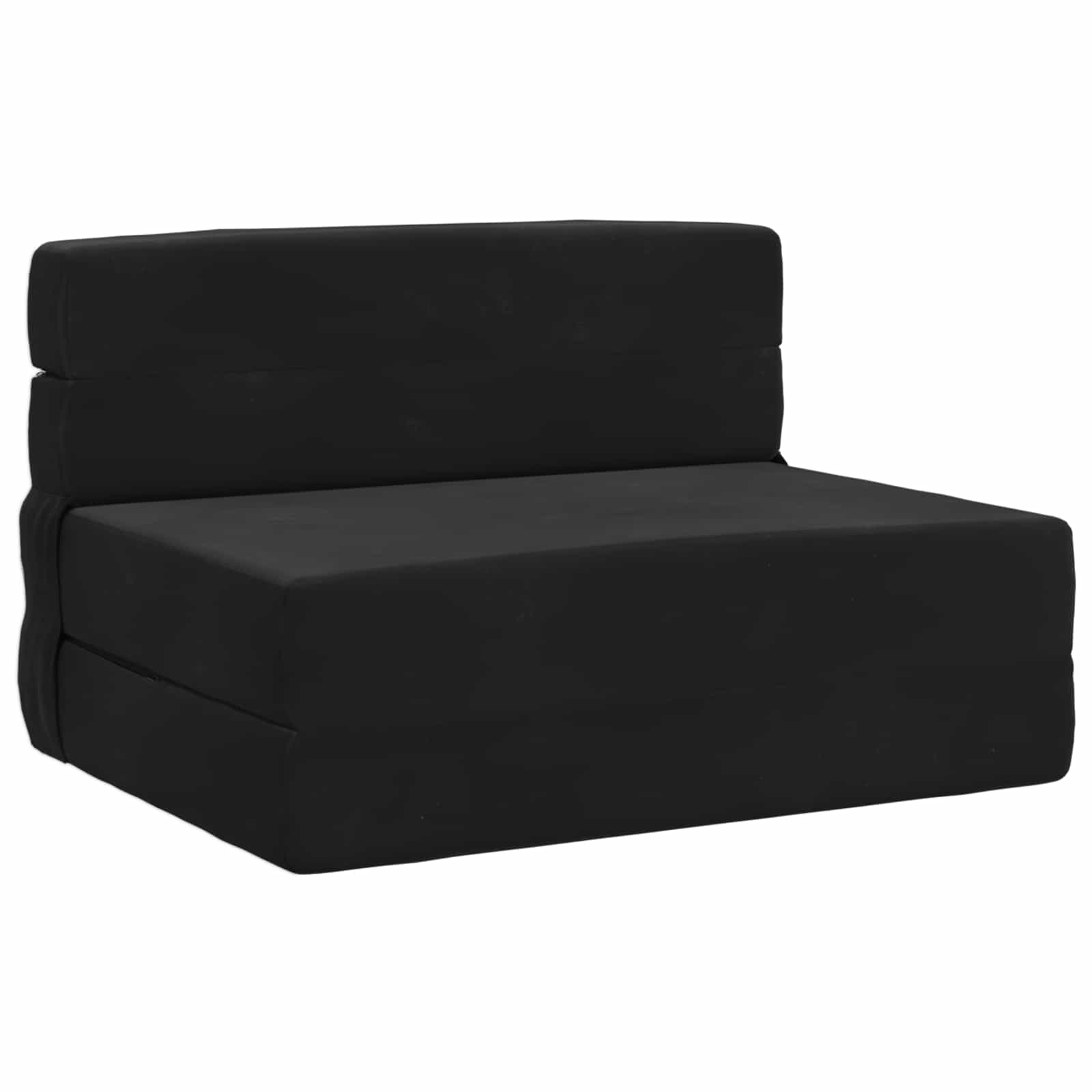 Fällbar Soffbed Svart 70 x 72 x 60 cm Tyg
