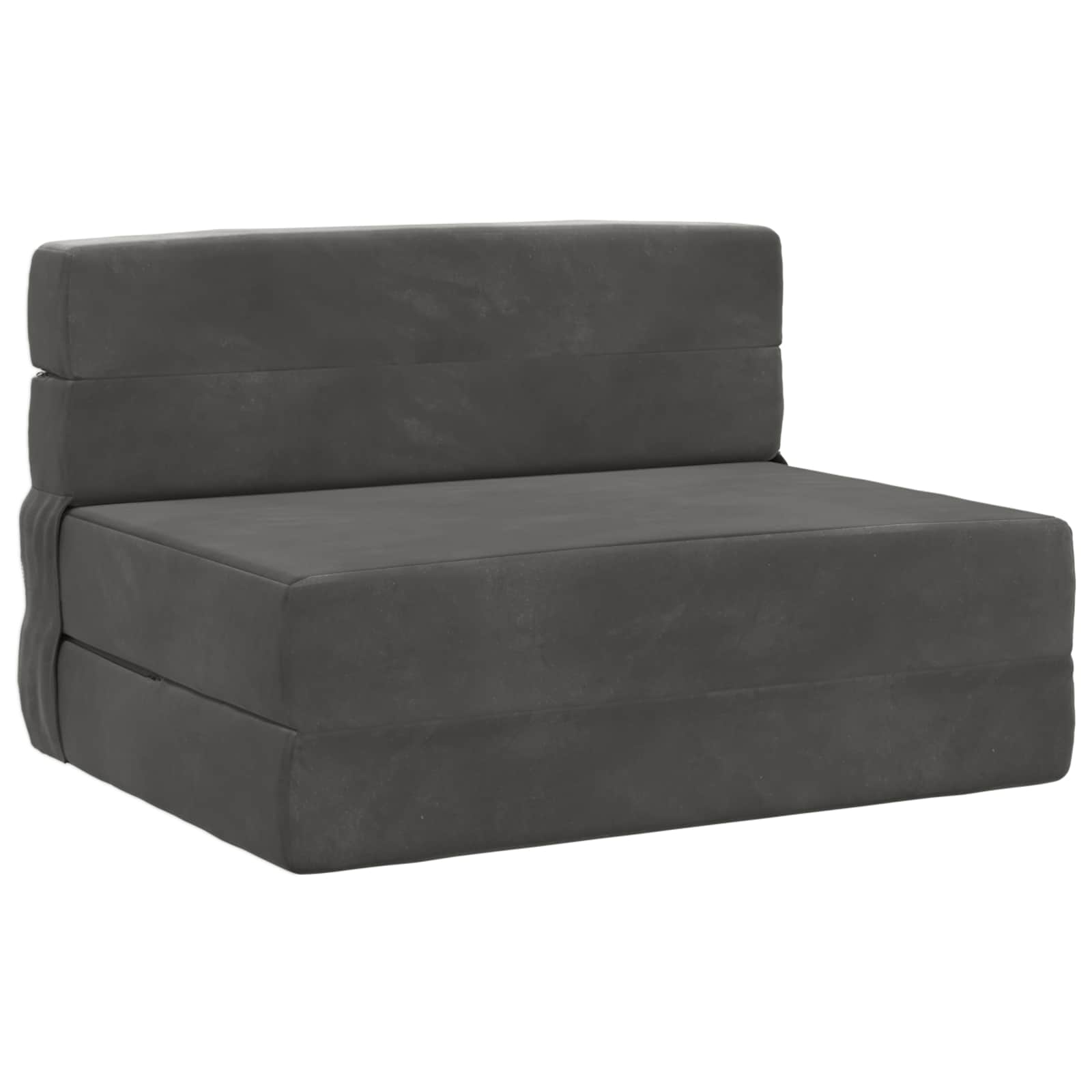 Fällbar Soffbed Mörkgrå 70 x 80 x 60 cm Tyg