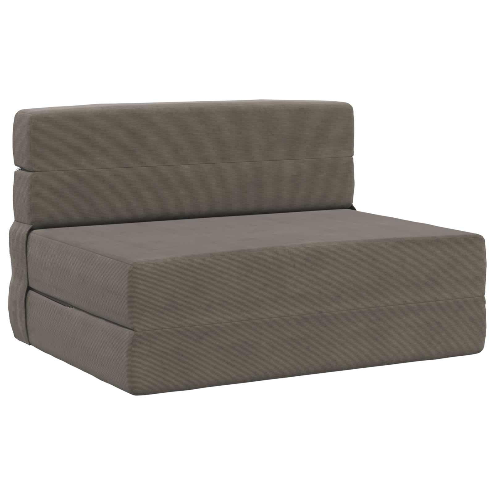 Fällbar Soffbed Ljusgrå 70 x 80 x 60 cm Tyg