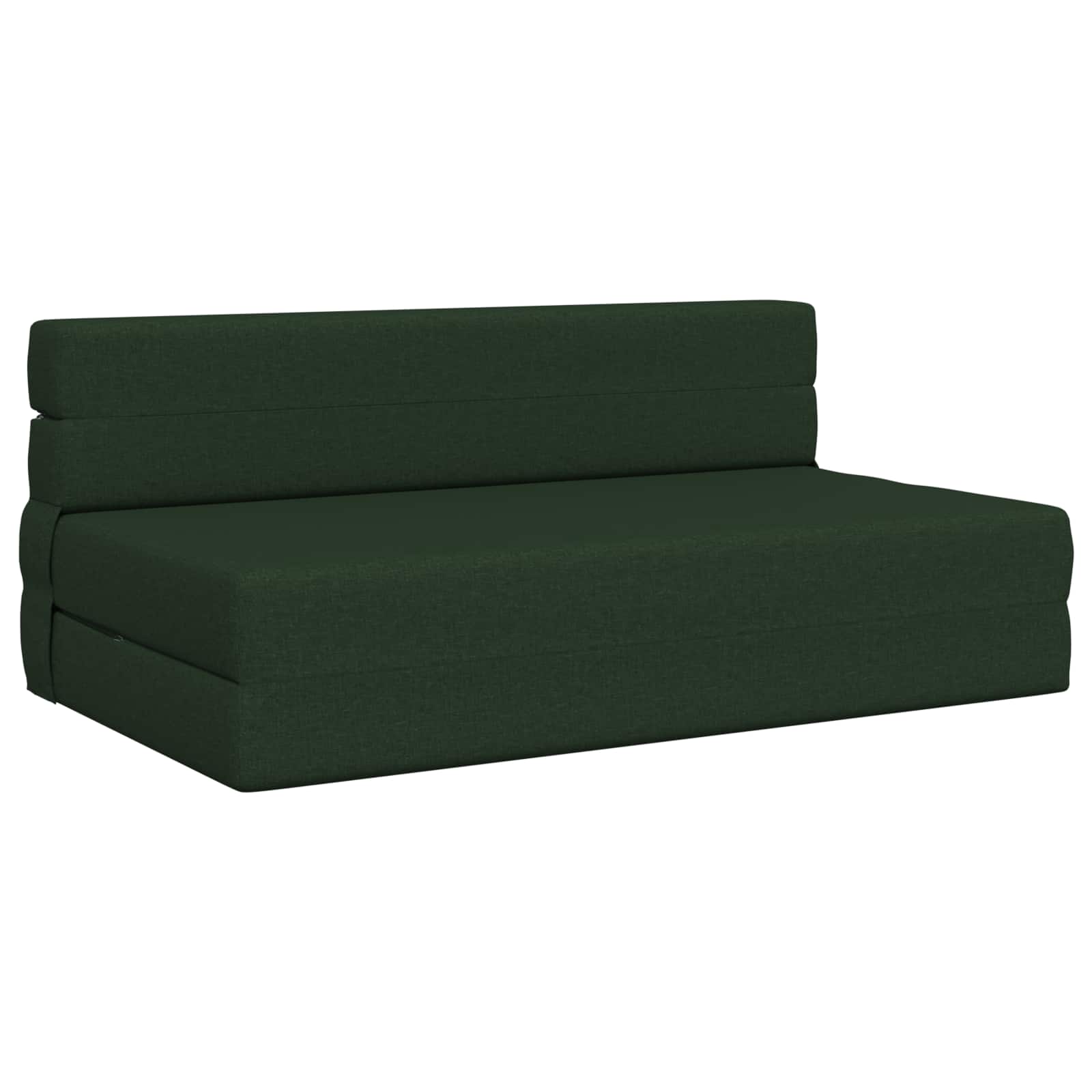 Fällbar Soffbed Mörkgrön 152 x 86,5 x 60 cm Tyg