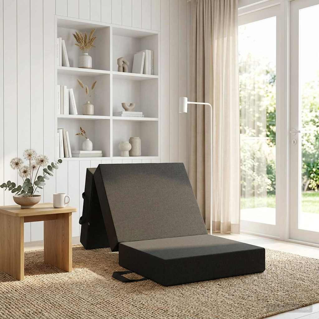 Fällbar Soffbed 75 x 63 x 45 cm Mörkgrå