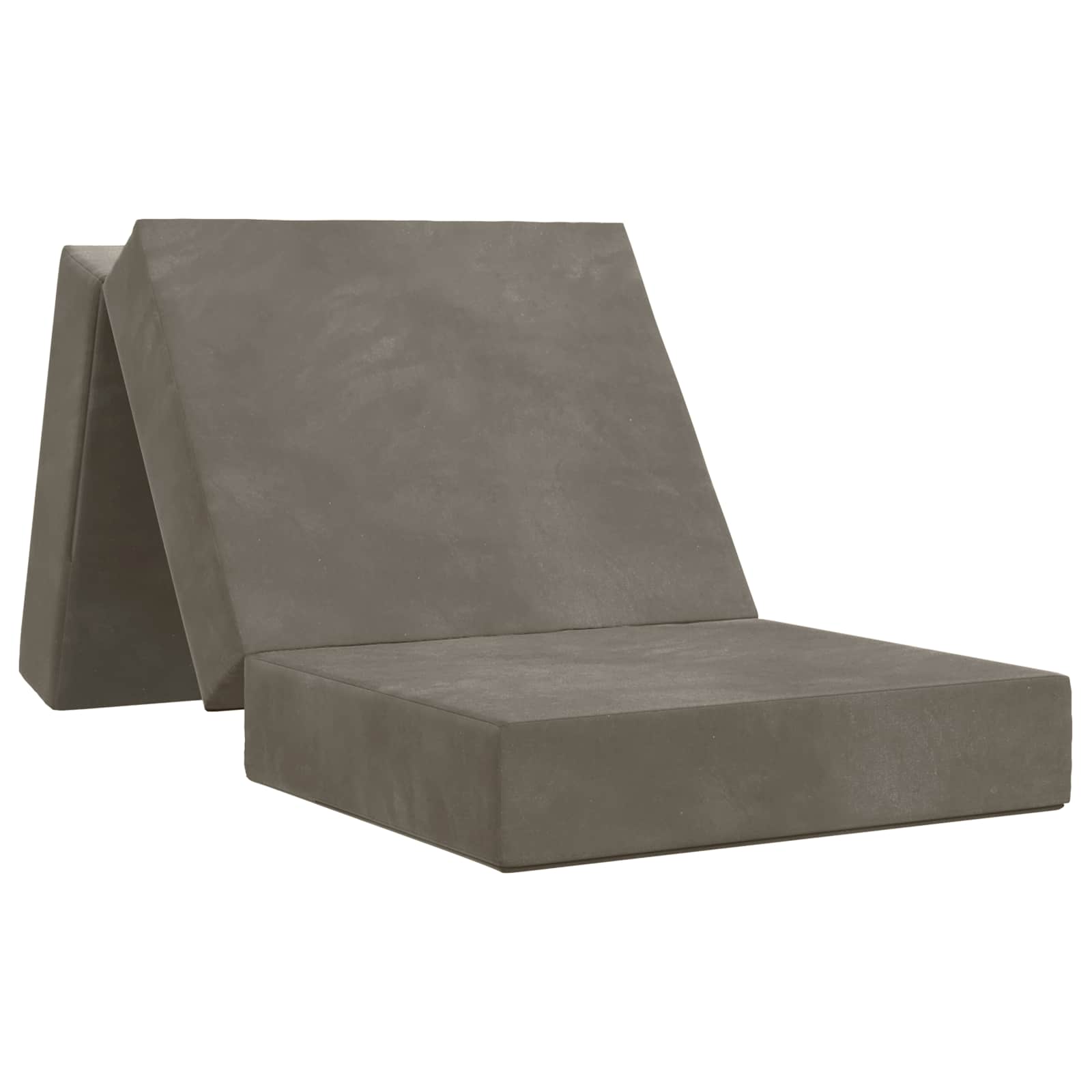 Fällbar Soffbed 75 x 63 x 45 cm Ljusgrå