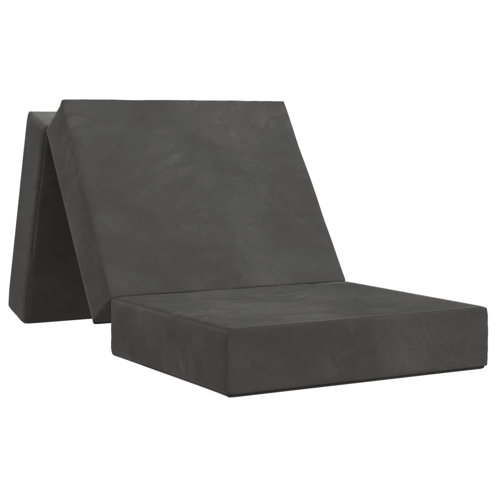 Fällbar Soffbed 75 x 63 x 45 cm Mörkgrå