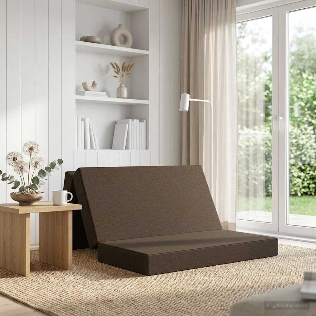 Fällbar Soffbed 120 x 67 x 45 cm Taupe