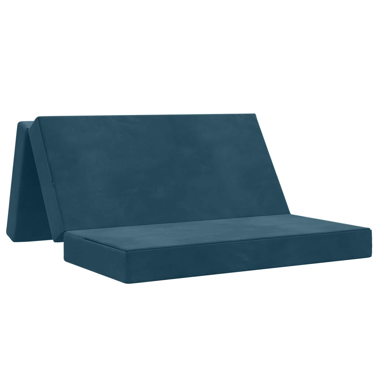 Fällbar Soffbed 120 x 67 x 45 cm Blå