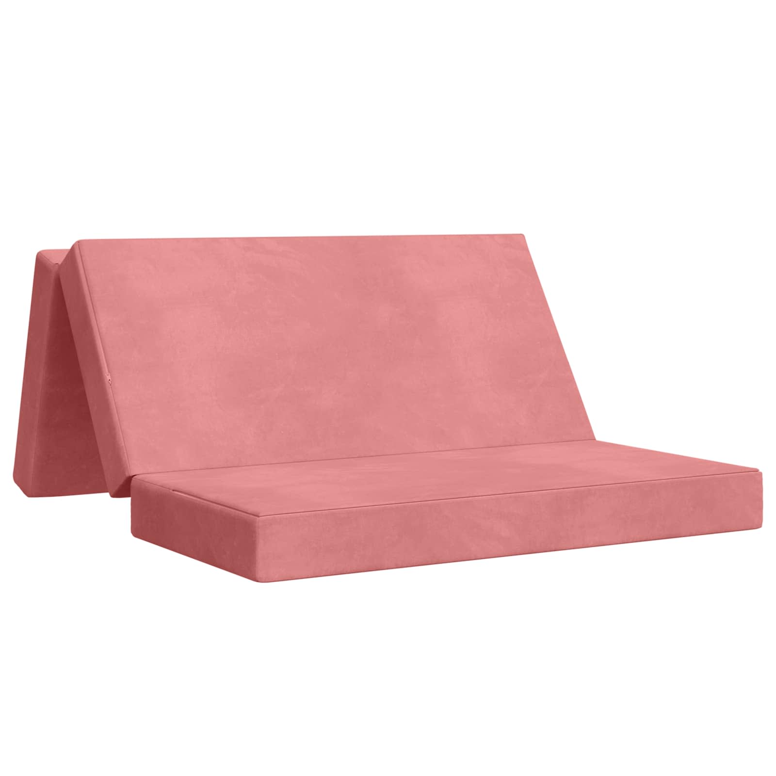 Fällbar Soffbed 120 x 67 x 45 cm Rosa