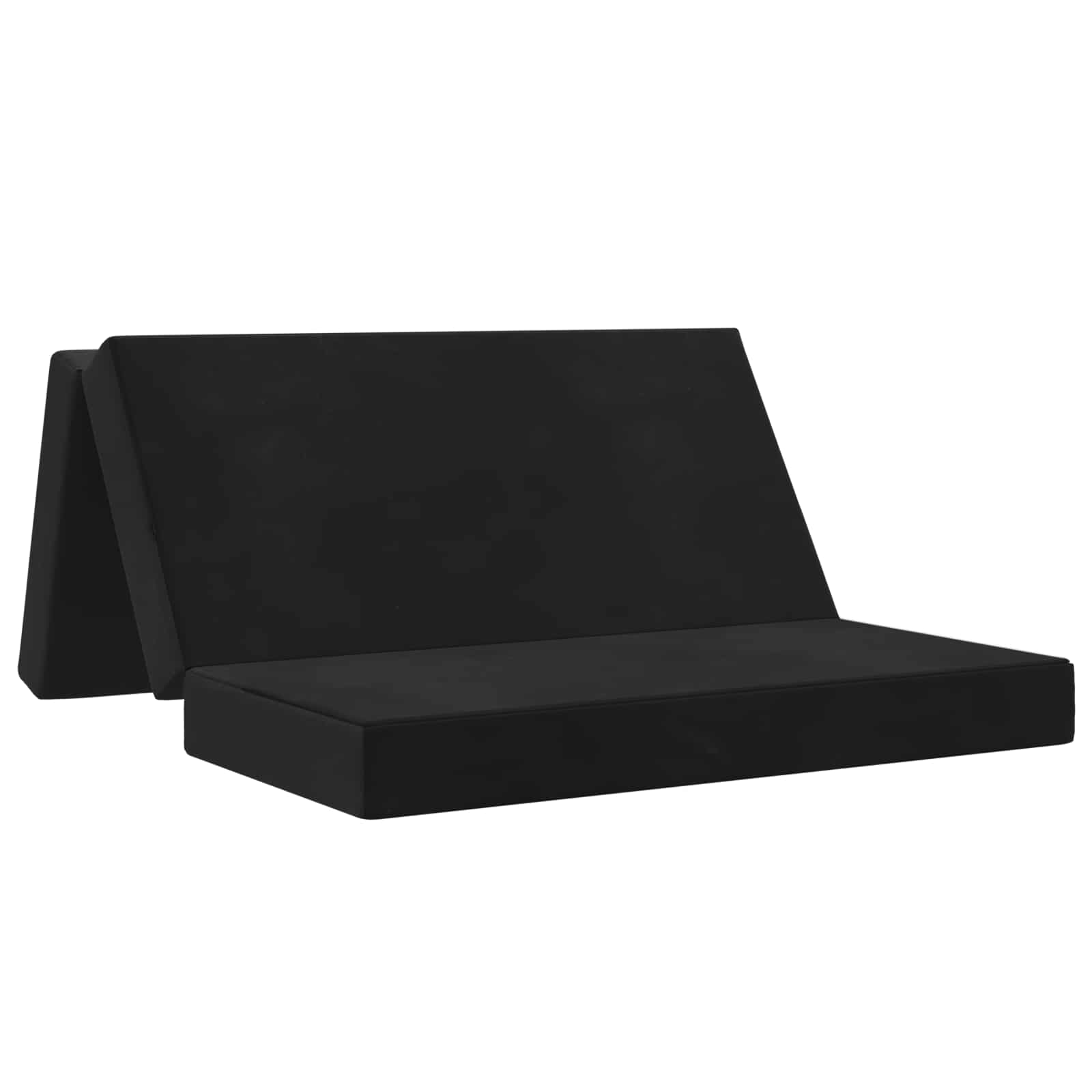 Fällbar Soffbed 120 x 67 x 45 cm Svart