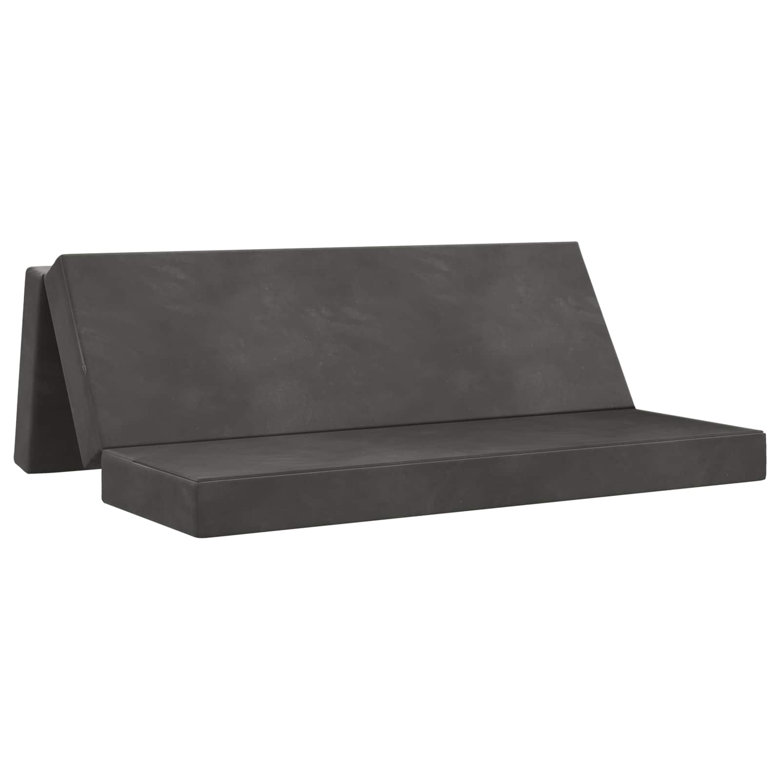 Fällbar Soffbed 180 x 67 x 45 cm Mörkgrå