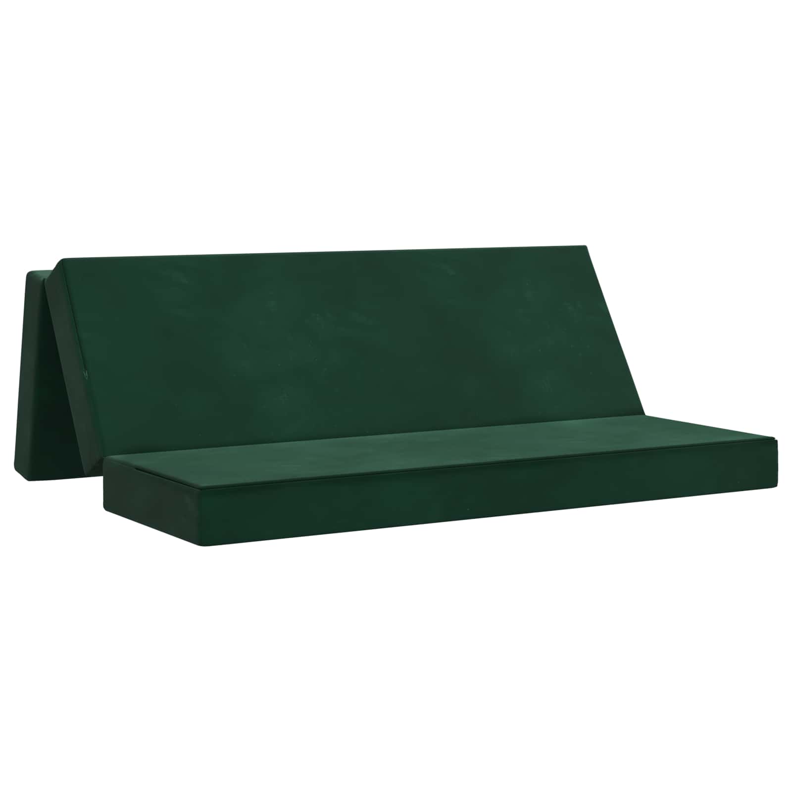Fällbar Soffbed 180 x 67 x 45 cm Mörkgrön