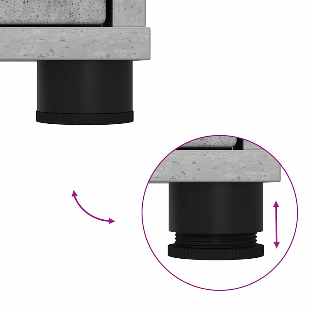Badrumsvaskskåp Betonggrå 60 x 30 x 60 cm Konstruerat trä