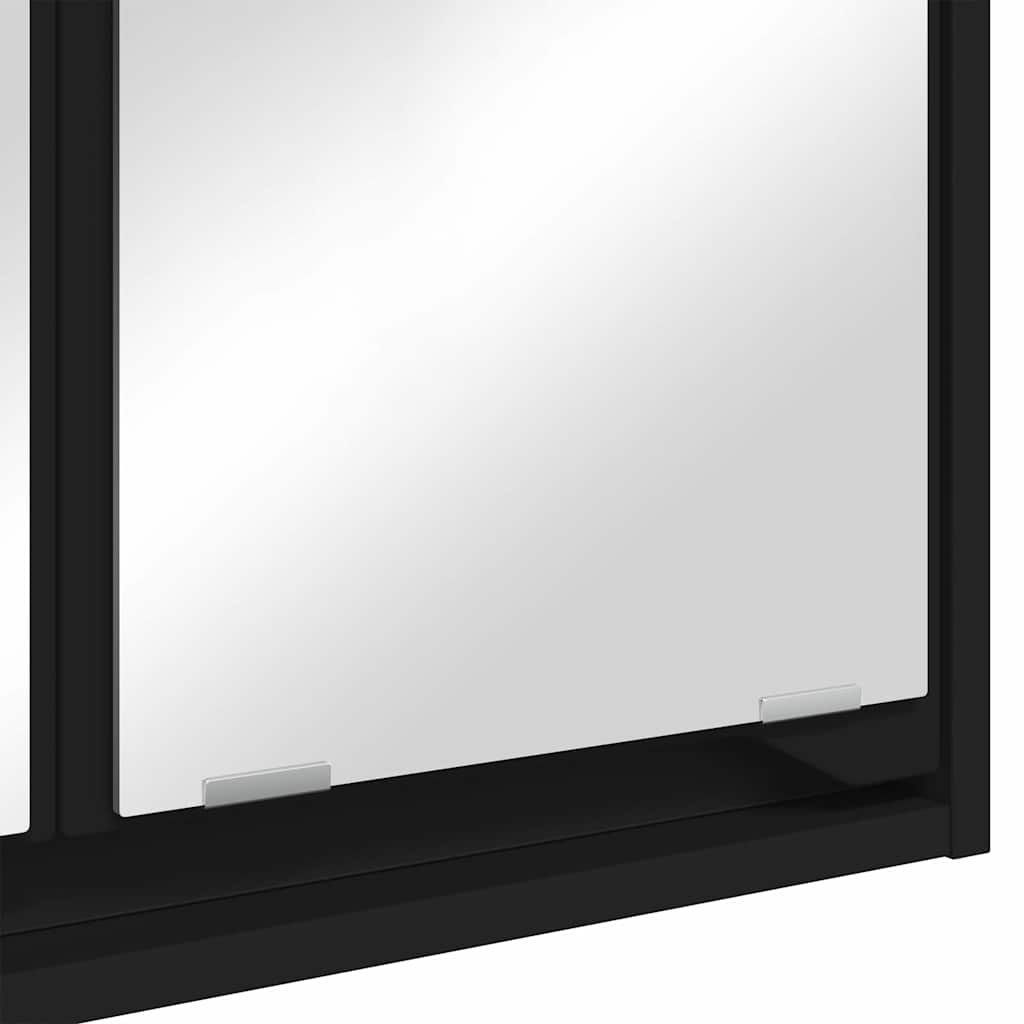 Badrumsspegelskåp Svart 60 x 20 x 60 cm Konstruerat trä