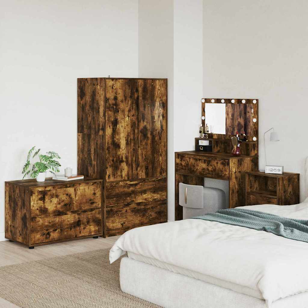 Förvaringsskåp Rökt ek 80 x 48 x 57 cm Konstruerat trä