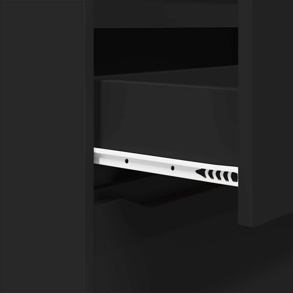 Förvaringsskåp Svart 40 x 48 x 105 cm Konstruerat trä