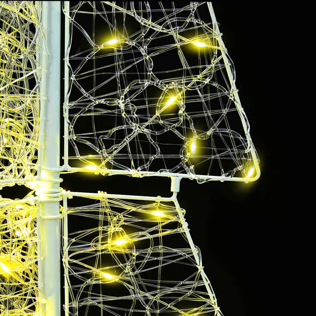 Julgran med 100 LED-lampor Varmvit 120 cm Akryl