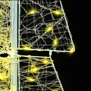 Julgran med 100 LED-lampor Varmvit 120 cm Akryl