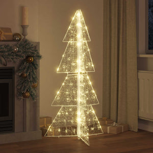 Julgran med 160 LED-lampor Varmvit 150 cm Akryl