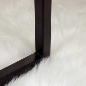 Fusk Skinnmatta Tafalla Vit Ø 160 cm Polyester