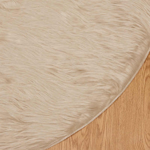 Fusk Skinnmatta Tafalla Beige Ø 80 cm Polyester