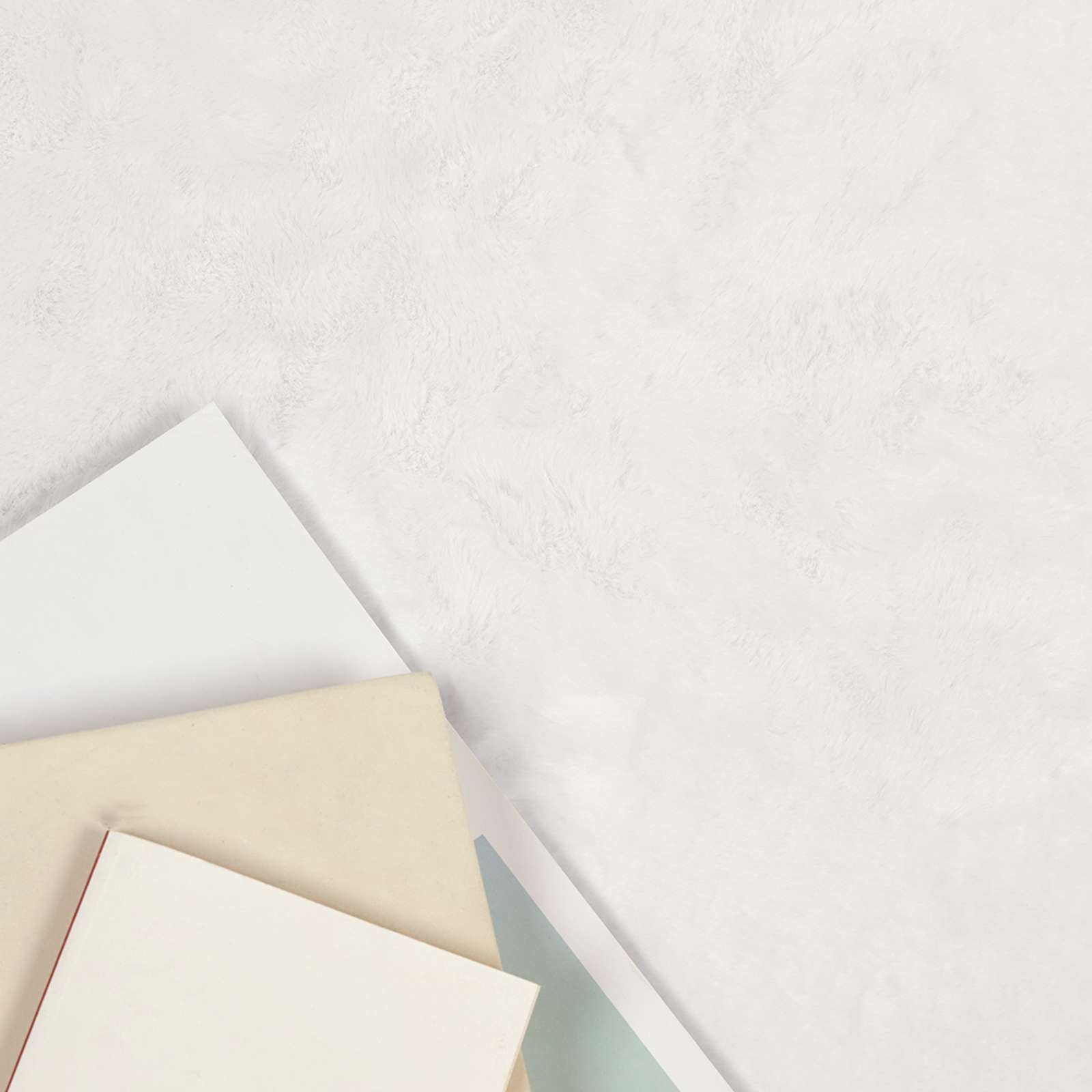 Fusk-kaninpälsmatta Olite Vit 160 x 230 cm Polyester