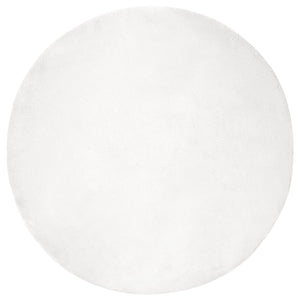 Fusk-kaninpälsmatta Olite Vit Ø 200 cm Polyester