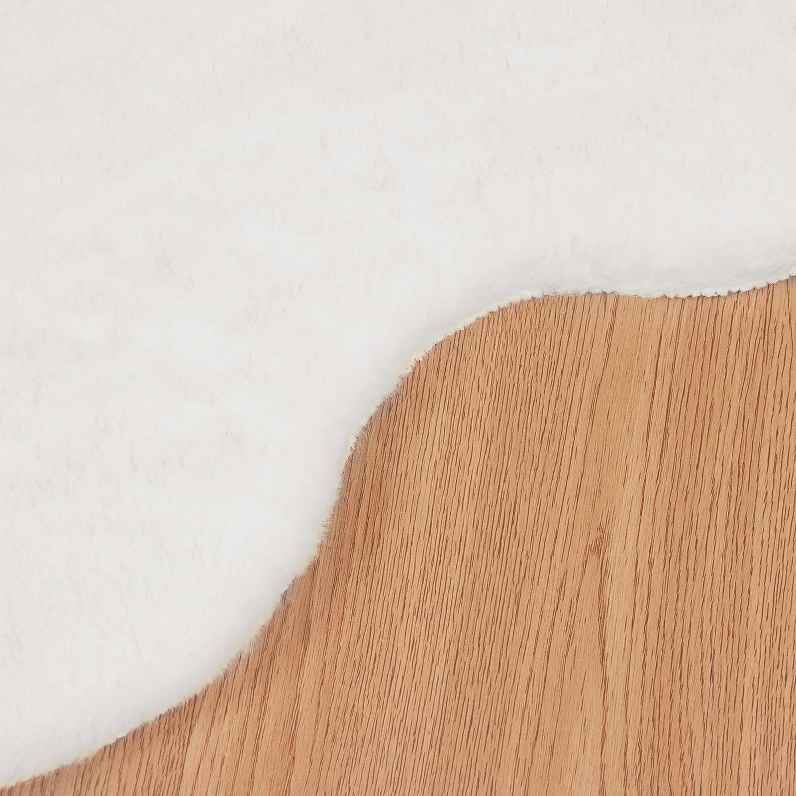 Fusk-kaninpälsmatta Olite Vit 50 x 80 cm Polyester