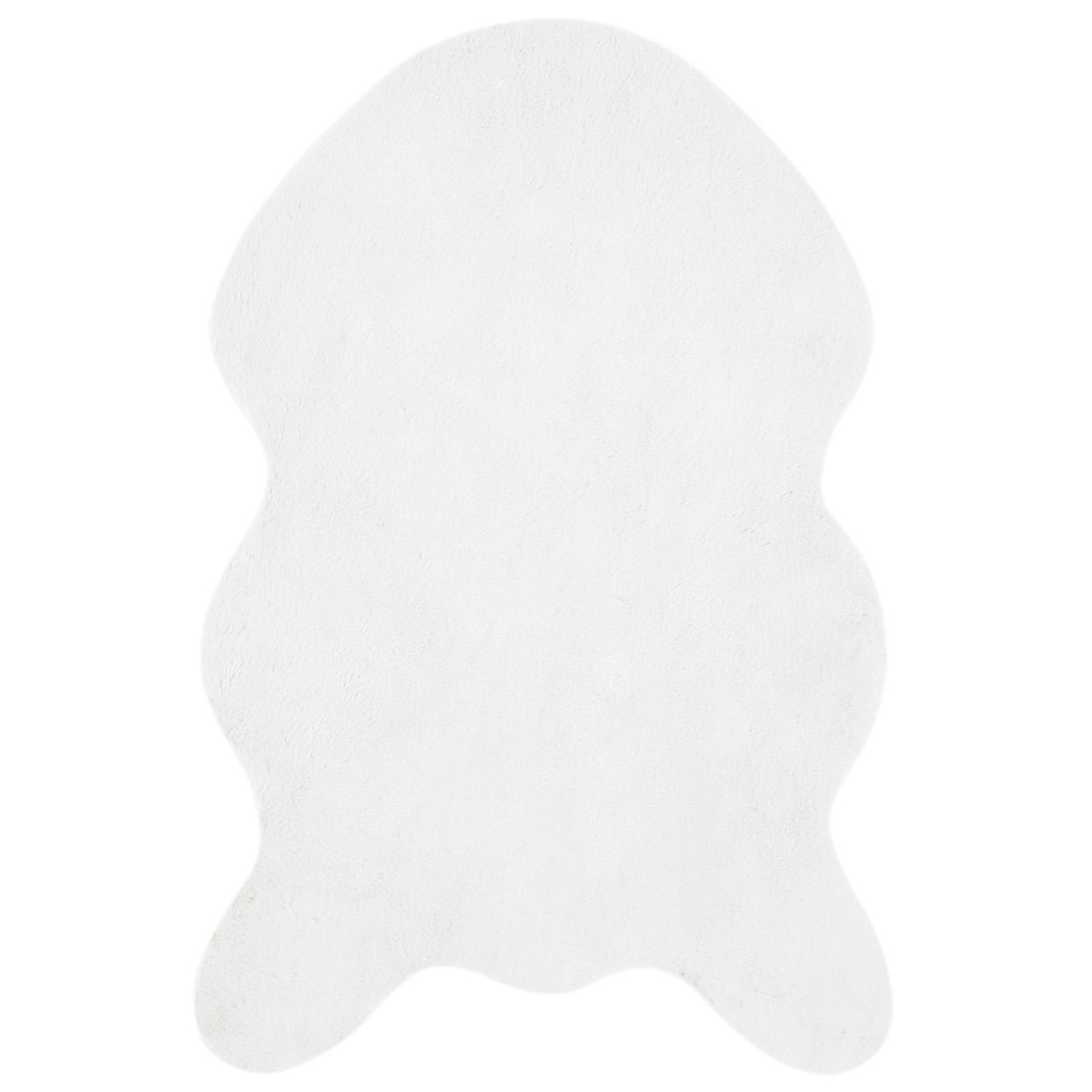 Fusk-kaninpälsmatta Olite Vit 50 x 80 cm Polyester
