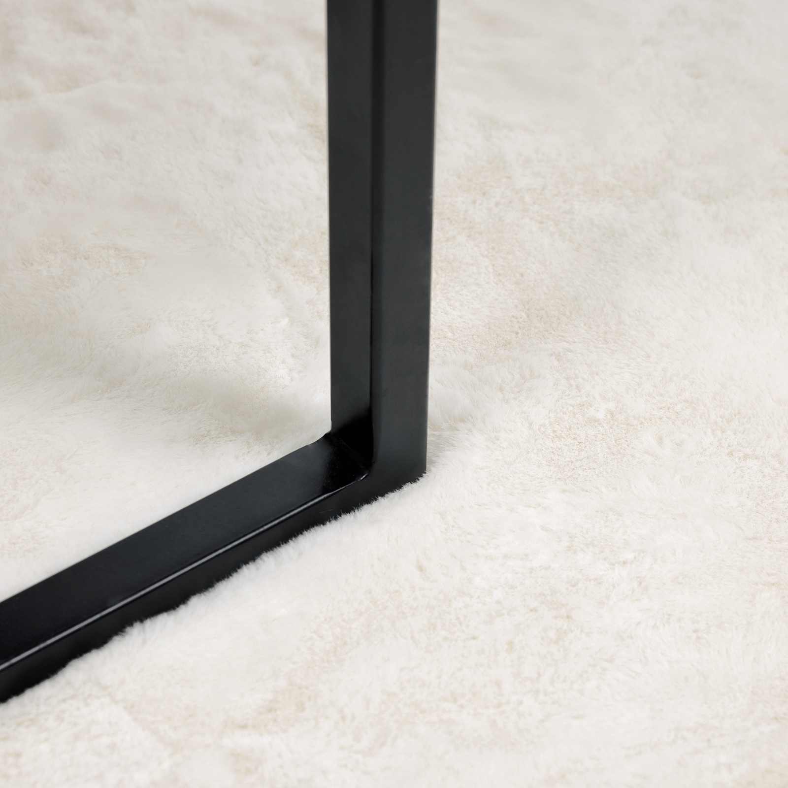 Fusk-kaninpälsmatta Olite Kräm 120 x 120 cm Polyester