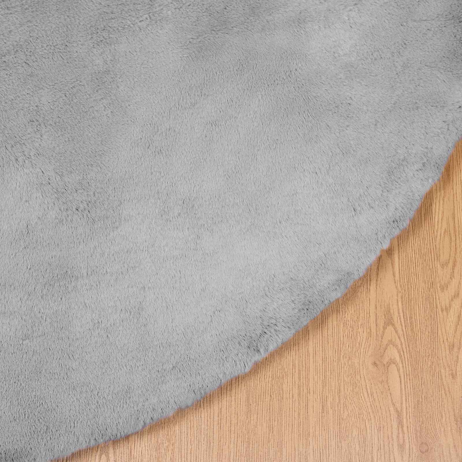 Fusk-kaninpälsmatta Olite Grå Ø 120 cm Polyester
