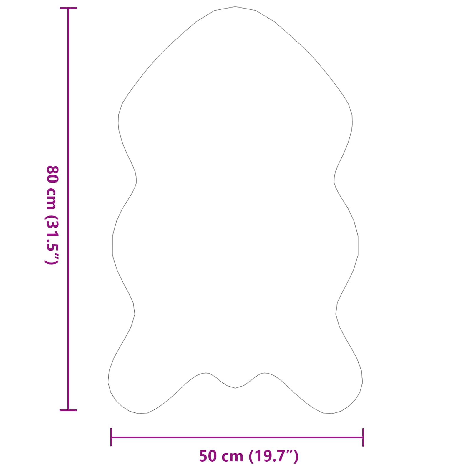 Fusk-kaninpälsmatta Olite Grå 50 x 80 cm Polyester