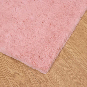 Fusk-kaninpälsmatta Olite Rosa 160 x 160 cm Polyester