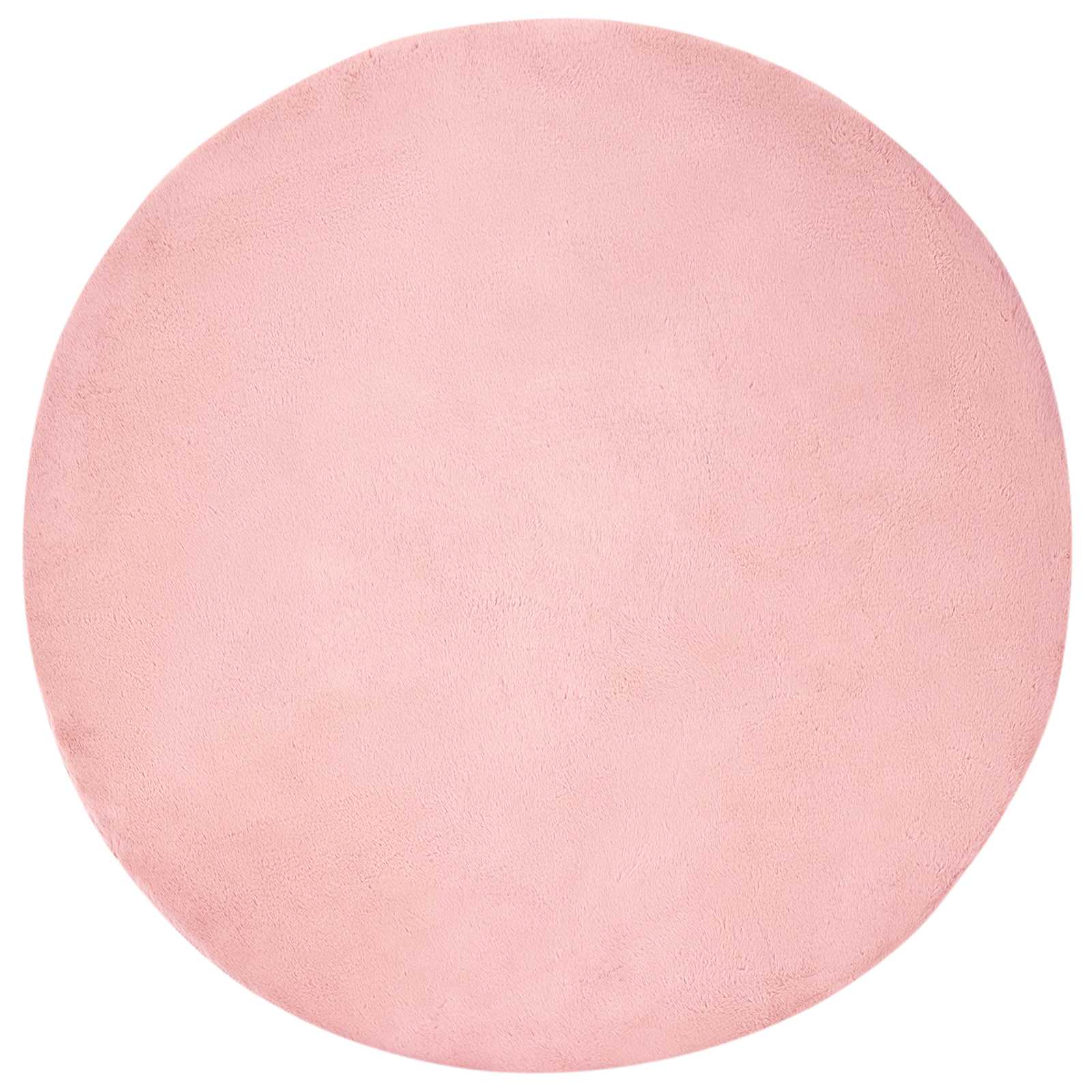 Fusk-kaninpälsmatta Olite Rosa Ø 200 cm Polyester