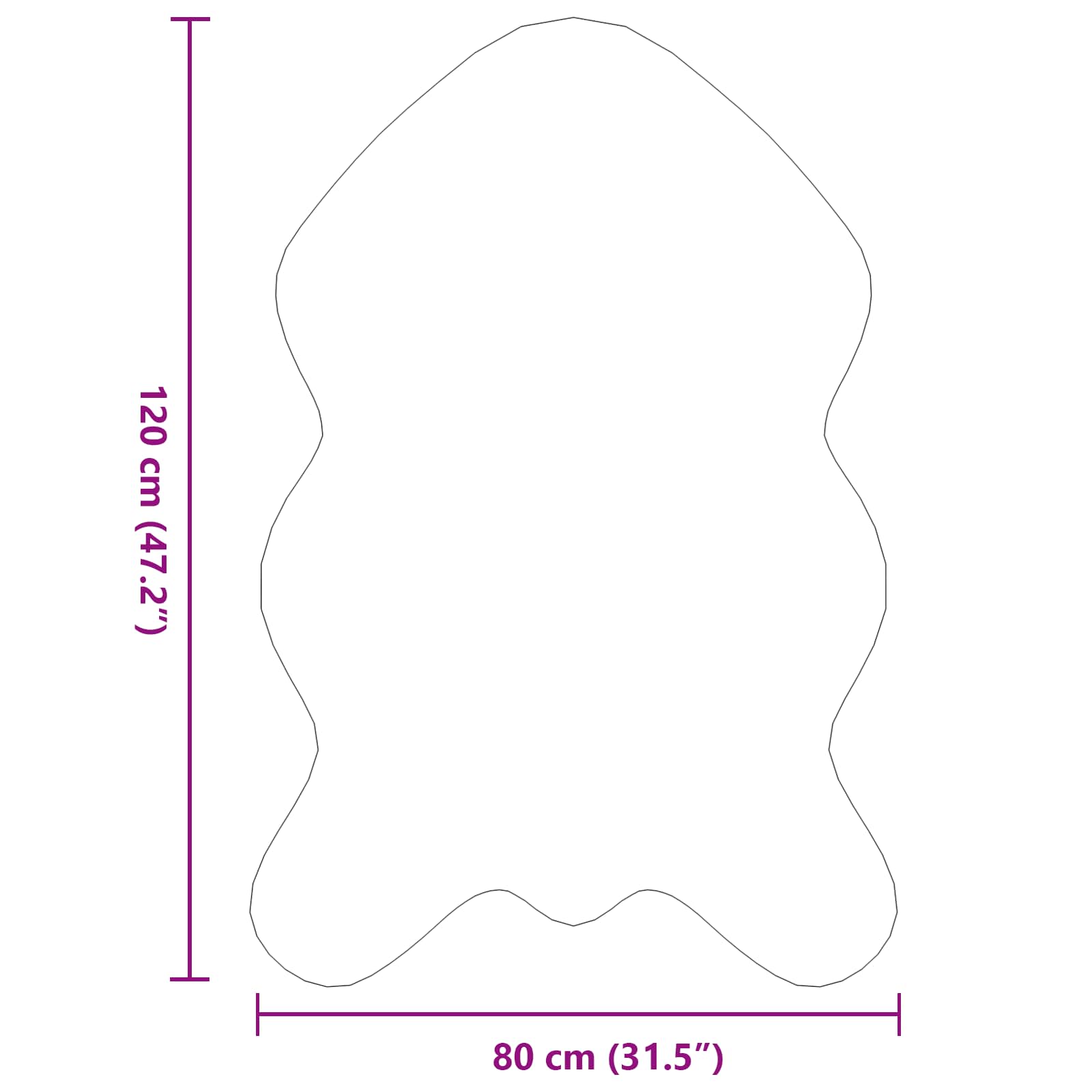 Fusk-kaninpälsmatta Olite Rosa 80 x 120 cm Polyester