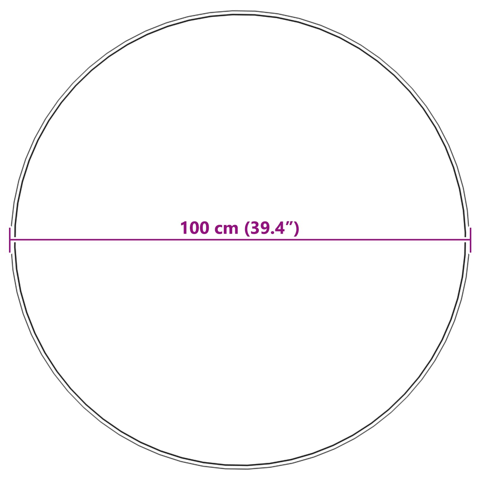 Fusk-kaninpälsmatta Olite Taupe Ø 100 cm Polyester