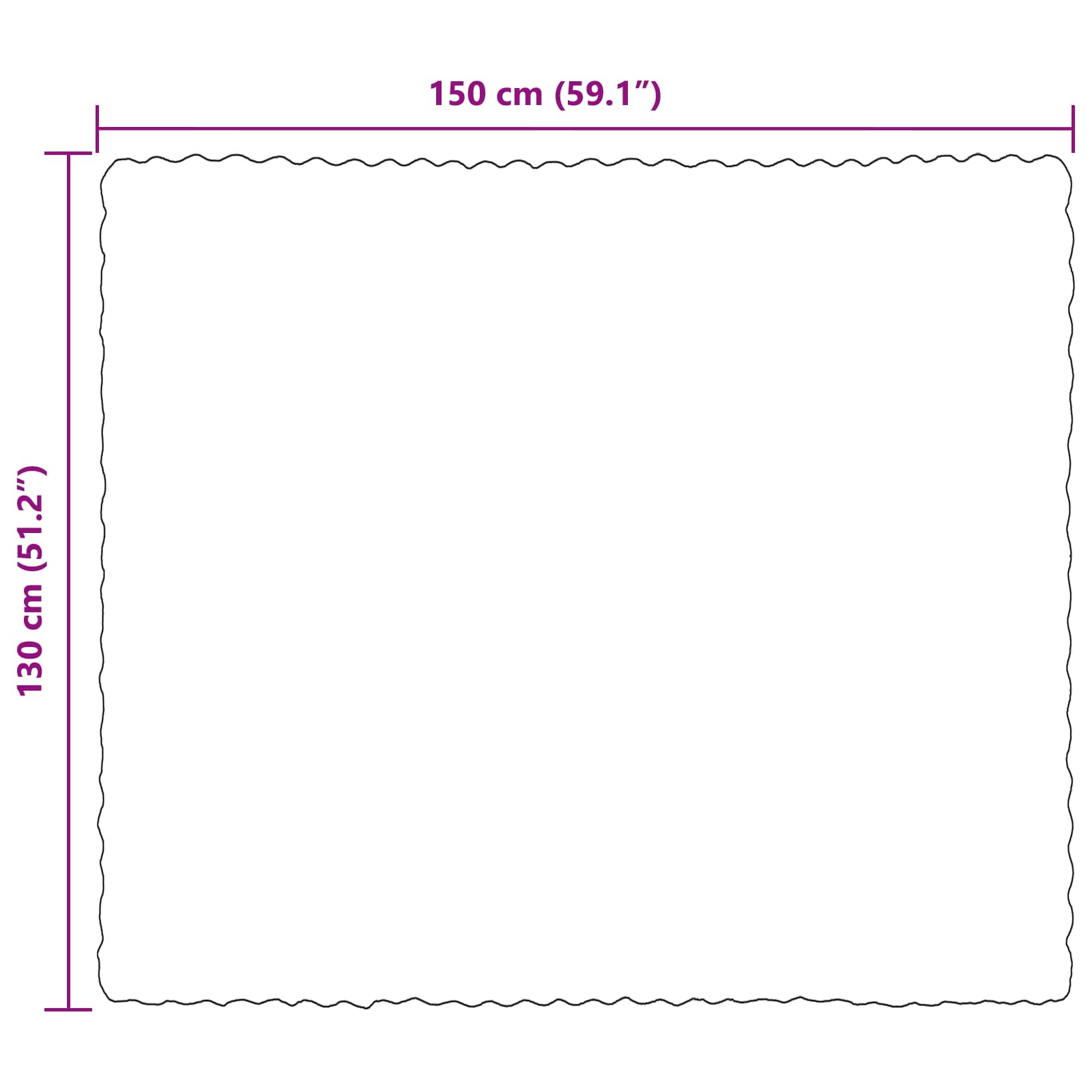 Faux Kaninpäls Filt 4 pcs Svart 130 x 150 cm Polyester