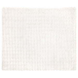 Faux Kaninpäls Filt 4 pcs Vit 240 x 270 cm Polyester