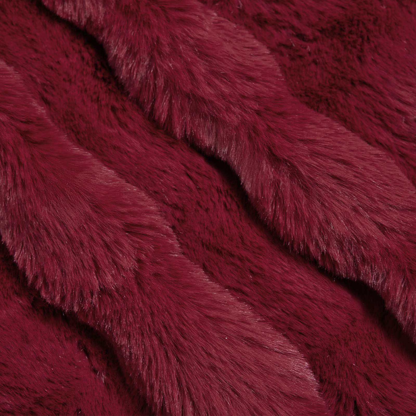 Faux Kaninpäls Filt Bordeaux Röd 130 x 150 cm Polyester