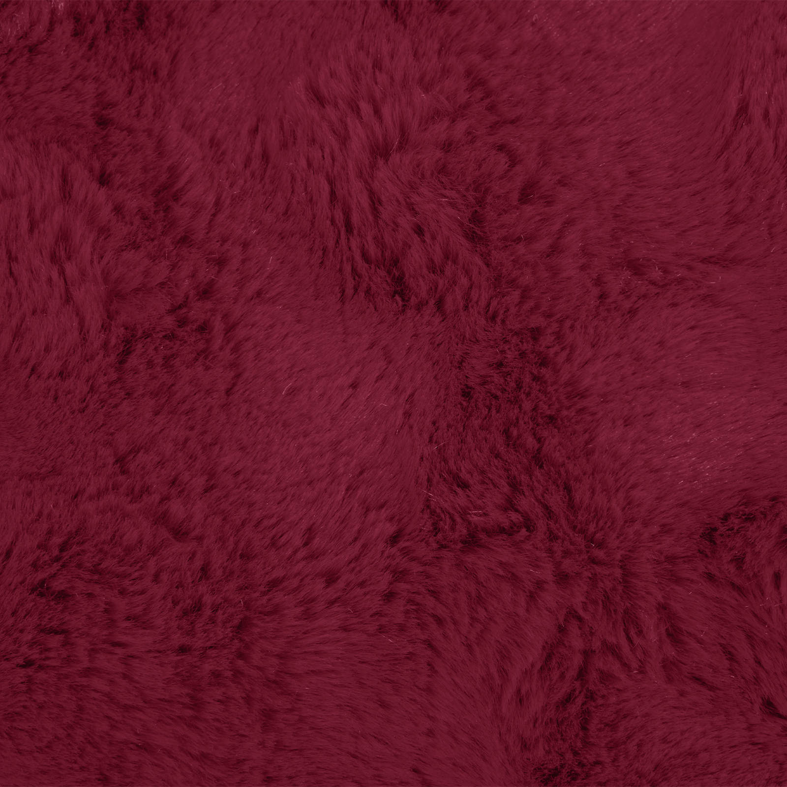 Faux Kaninpäls Filt Bordeaux Röd 130 x 150 cm Polyester