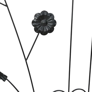 Trädgårdsstängsel 3 pcs Svart 112 x 40 cm Stål