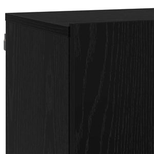 TV Enheter Väggmonterad 6 pcs Svart ek Konstruerat trä