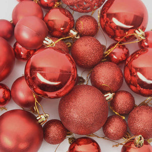 Julprydnad Set med 150 LED-lampor 61 pcs Röd Plast