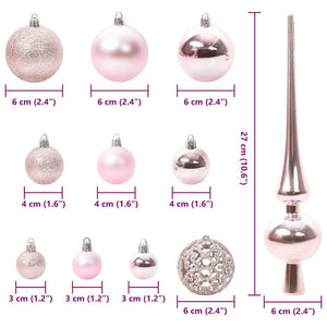 Julprydnad Set med 300 LED-lampor 120 pcs Rosa Plast