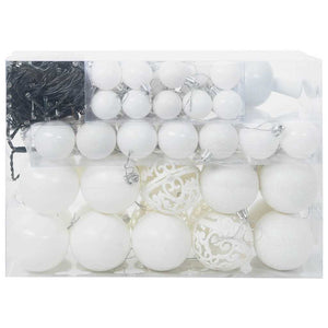 Julprydnad Set med 150 LED-lampor 61 pcs Vit Plast