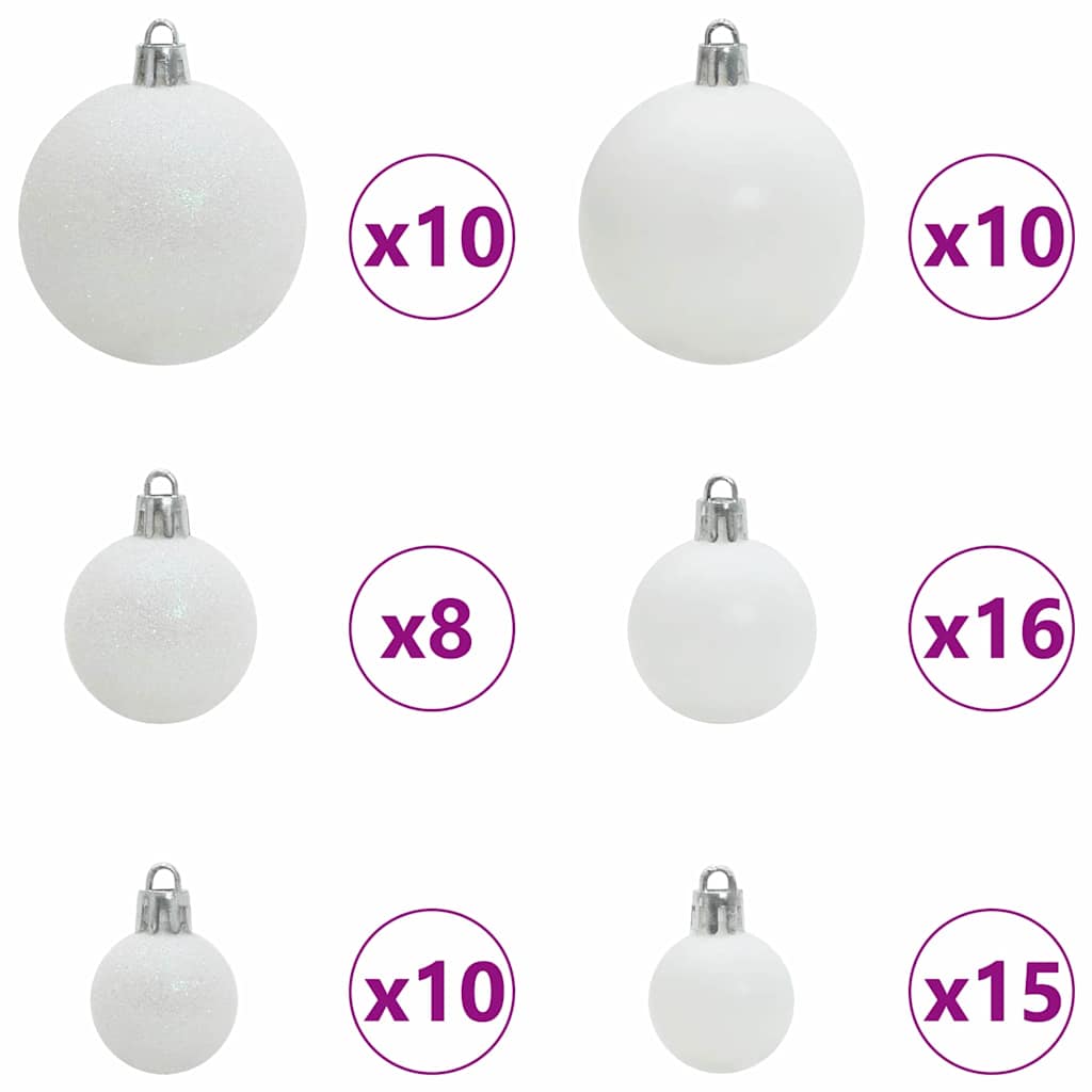 Julprydnad Set med 300 LED-lampor 120 pcs Vit Plast